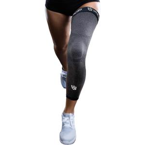Vital Salveo Germanium & Carbon Recovery Full Leg Sleeve  Compression Leg Sleeve, Long Knee Sleeve for Arthritis, Basketball, Cycling, Football, Dark Grey (1 PC) 2X-Large