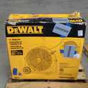 DEWALT Drum Fan High-Velocity Industrial, Drum, Floor, Barn, Warehouse Fan, Heavy Duty Air Mover with Adjustable Tilt & Large Wheel, 24", Yellow DXF2490