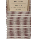 HOME WEAR HAND TOWELS SET OF 2. 15 INCH 25 INCH
