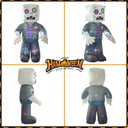 LANGXUN 8ft Pixel Zombie 2025 Halloween Inflatable Decoration - Giant Blow-Up Outdoor Indoor Cute Skeleton Ghost Yard Decor with LED Lights for Lawn, Garden, Patio Party Display