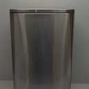 Arlopu 13.2 Gallon Step Trash Can, Stainless Steel Garbage Bin, Soft-Close Rubbish Bin with Removable Plastic Inner Bucket, Fingerprint-Proof, Lid Dustbin, Suit for Kitchen Home (Silver, 50L)