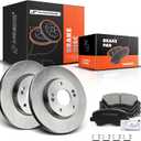 A-Premium 11.02 inch (280mm) Front Vented Disc Brake Rotors + Ceramic Pads Kit Compatible with Select Hyundai and Kia Models - Elantra, Elantra Coupe, Elantra GT, For Veloster, Forte, Forte Koup