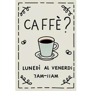 Metal Tin Signs Decorative for Coffee Lover Posters Wall Art Vintage Rustic Plaque Adorable Decor Indoor Outdoor Accent for Home Cafes Office Store Pubs Club 8x12 inch - Style 3 Pack of 2