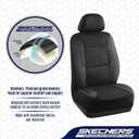 Skechers Memory Foam Seat Covers, Air Cool Mesh Thick Car Seat Covers, Car Seat Covers Front Seats Airbag Compatible, Universal Automotive Comfort for Most Cars, Vans, Trucks, SUV,Black