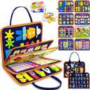 Exorany Busy Board Montessori Toys for Toddler Boy & Girl Birthday Gifts, Busy Book Learning Sensory Toys for Toddlers, Toddler Travel Toy Educational Activities Learn Fine Motor Skills