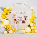 Wokceer Round Backdrop Stand 8FT Gold Wedding Arch Metal Circle Balloon Arch Stand for Birthday Party Wedding Bridal Shower Anniversary Ceremony