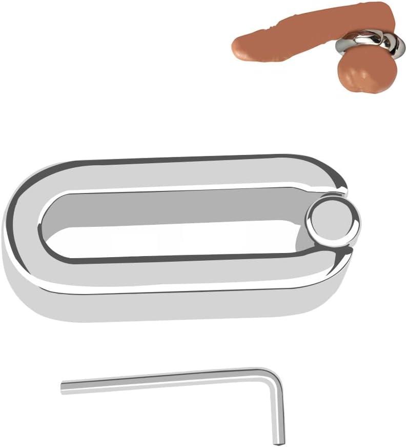 Stainless Steel Scrotum Pendant Ball Stretcher Testicles Weight Testicle Stretching Weight Enhancer Ring Metal Device Sex Toys Cock Lock Oval Ring for Men