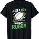 Boys Rugby T-Shirt, XL, Back