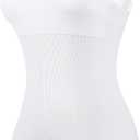 V Neck Compression Tank Tops for Women Tummy Control Shapewear Cami Shaper Seamless Body Shaping Tank Tops Lace (White, S)
