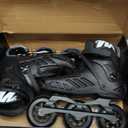 3 Wheels Inline Skates for Men Women, Professional Roller Skates Blades for Male Female,High Performance Fitness Adult Speed Skates with 110MM Wheels, Washable Liner(Black), MEN9.5/WOMEN10.5