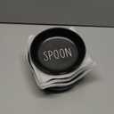 LE TAUCI Spoon Rest for Stove Top, Set of 4 Ceramic Spoon Holder for Kitchen Counter, 5-Inch Modern Coffee Spoon Rest for Spatula, Tea Bag, Ladle, Dishwasher Safe, Matte Black