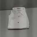 Men's Slim FIT Lay-Down Collar 1/4" Pleats Tuxedo Shirt-2XL-36-37 White