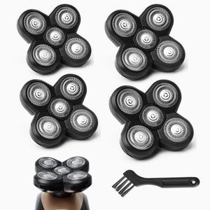 4-Pack Pro 5 Replacement Blade Refills for Freebirds Bald Head Shavers, Shaver Replacement Head for a Close and Smooth Shaving Experience