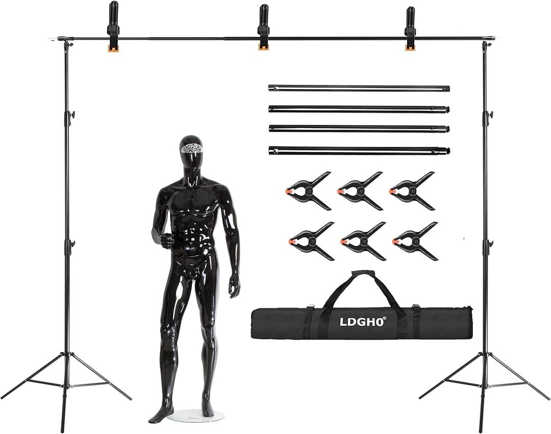 8.5 X 10FT/2.6 X 3M Background Stand Support System Kit with Carrying Case for Clamps and Canvas,for Photo Video Shooting