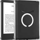 CoBak Magnetic Clear Case for 6 Inch Kindle 2024 and 2022 (11 Gen) | Compatible with PopSockets/UGREEN/Anker Magnetic Grip and Stand | Lightweight (Clear White Ring)