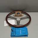 Nardi Steering Wheel - Classic - 390 mm (15.35 inches) - Wood with Polished Spokes - Part # 5061.39.3000