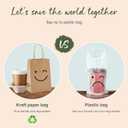 GSSUSA 100 Pack Paper Gift Bags 5.25x3.75x8 Inch Small Brown Paper Bags with Handles Bulk, Brown Kraft Bag for Small Business, Sturdy Grocery Retail Shopping Birthday Party Favor Craft Bag Made in USA