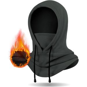 Winter Balaclava Ski Mask: Hood Hats Fleece Balaclava Face Mask Men Women Warm Face Cover for Cold Weather Gear (Gray)