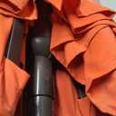 Blissun 9 ft Solar Umbrella with 32 LED Lights for Garden, Deck, Backyard (Rust)