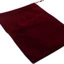 Aestivate 8 Pack Large Velvet Drawstring Pouch, Velvet Bag 810 Inch Storage Bag Cosmetics Pouches Dust Bag 8 Pieces(Dark Red)