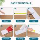 Flexible Baseboard Molding Trim, 4 Inch x 20 Feet Vinyl Wall Base with 10% Wider Self-Adhesive Tape, Peel and Stick Cove Base, Rubber Wall Base Baseboard Trim for Garage, Living Room,Bathrooms, White