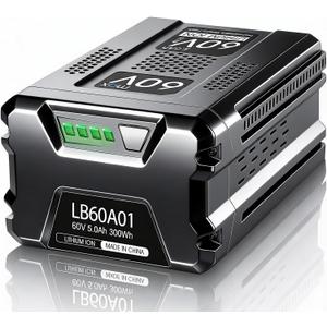 60V 5.0Ah Replacement for Greenworks Pro 60V Battery LB60A03 LB60A02 LB60A00, Compatible with 75+ Greenworks 60Volt Cordless Power Tool