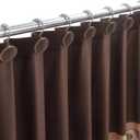 Shower Curtain Hooks Rings, Decorative Rust Proof Stainless Steel Glide Rollers Shower Hooks Rings for Bathroom Shower Rods Curtains, Set of 12, Brown