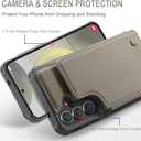 Vinich for Samsung Galaxy S25 Wallet Case with Card Holder, RFID Blocking Credit Slots Kickstand Shockproof Phone Cover Fit for Galaxy S25 6.2" Gray