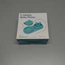 2 x Silicone Foldable Novelty Dinner Plates,Baby Plates Travel Essential with Forks and Spoons,Microwave & Dishwasher Safe,Aqua