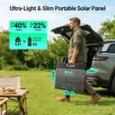 HQST 100W Ultra-Light Portable Solar Panel, N-Type 25% High Efficiency Solar Charger for Power Station & Solar Generator, IP67 Waterproof, Foldable with Kickstands for Camping, RV, Off-Grid