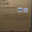 5 Panels No Dig Decorative Outdoor Garden Fence with Gate, 40 in(H) X 11.8 ft(L) Animal Barrier Fencing, Rustproof Portable Fence, Temporary Dog Fence Outdoor for Yard, Outside, Backyard