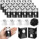 Wettarn 24 Sets Halloween Ghost Gifts Cute Stress Balls with Support Gift Boxes Positive Halloween Party Favors for Employee Coworker Friends Office Inspirational Relief Toys Desk Decor