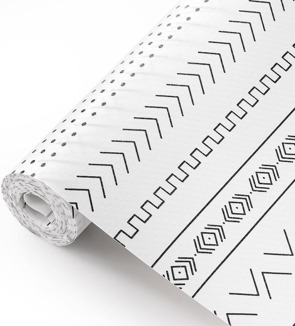 Cooyes Shelf Liner Drawer Liners, Shelf Liners for Kitchen Cabinets, Non-Adhesive Cabinet Liner, EVA Waterproof Non-Slip Refrigerator Liners for Kitchen Drawers (11.8"W x 118"L, White)