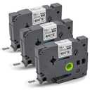 3-Pack 12mm 0.47" Laminated White Label Maker Tape Refill – Replacement for Brother P Touch Label Maker Tape TZe231 TZe-231 TZe, Compatible with Brother P-Touch Label Maker PT-D200 PT-2040 PT-1000