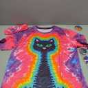 Colorful Tie Dye Cat Shirt, Size M