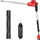 HEINPRO Pole Hedge Trimmer Cordless Compatible with Milwaukee M18 Battery, Hedge Trimmer with Extension Pole Up to 14-Feet Reach, 18-Inch Pole Trimmer for Hedge Trimming (Battery not Included)