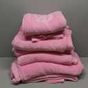 SmoothNovelty 6 Pcs Fleece Sleepover Blankets for Girls Soft Fuzzy Throw Blanket Bulk Warm Flannel for Spa Slumber Movie Night Wedding(Pink,51 x 71 Inch)