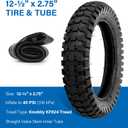 LotFancy 12.5x2.75 (12-1/2x2.75) Tire & Inner Tube Set for Razor MX350 MX400 Dirt Rocket, X-Treme X-560 - Heavy Duty Scooter Tire Tube for Mini Pocket Bikes