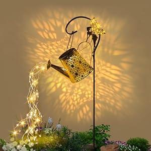 SRNPMIU Solar Watering Can Light, Solar Outdoor Decorative, Garden Decor Lights for Yard, IP65 Waterproof Hanging Lantern Landscape Lights, Garden Gifts for Mom, Grandma Women Birthday