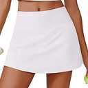 PINSPARK Womens Tennis Skirt High Waisted Golf Skort with 2 Pockets Stretchy Athletic Skirts for Workout Pickleball Running , Size - Medium