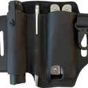 Leather EDC Belt Organizer for Men, Multitool Sheath for Belt, Tactical Pen Holster, Flashlight Holster, Everyday Carry Multi Tool Holster, EDC Belt Pouch (Large)