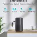 5.4 Aux Bluetooth Adapter, Noise Cancelling 3.5mm AUX Bluetooth Car Adapter, Wireless Audio Receiver for Home Stereo/Wired Speaker, 12H Battery Life