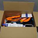 Fall Protection Premium Safety Harness with Shock Absorbing Lanyard, Vented & Padded Shoulder, Legs & Back - Upgrade 4 Quick Buckles (Dark Green)