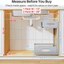 Under Sink Organizer, 2 Pack 2 Tier Pull Out Under Cabinet Organizer Shelf with Pad for Framed Cabinets, Metal Slide Out Under Sink Storage, Mesh Sliding Drawers for Kitchen Bathroom Laundry, Grey