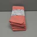 Blue Needles Set of 12 Hemstitch Linen Napkins 100% Cotton Salmon Cloth Dinner Napkins 18x18 inches, Soft, Reusable, Absorbent, Washable, Ideal for Christmas Events, Parties & Everyday Use