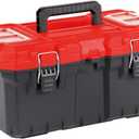 Tools Box, Deep Lockable Toolbox, 18.7 * 9.9 * 9.3" Durable Tool Boxes Storage, with Removable Inner Tray
