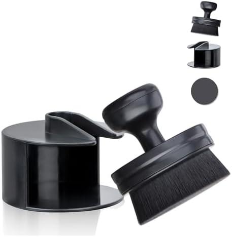2 Pcs BABYSHEEP Tire Shine Applicator with Magnetic Sheet for Easy Storage,Vegan Car Tire Shine Brush with Stand for Auto Detailing Cleaning Service (Black)