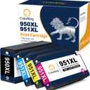 ColorKing Remanufactured 950 XL 950XL 951 XL 951XL Combo Pack Ink Cartridge Replacement for HP OfficeJet Pro 8600 8610 8615 8620 8625 8630 8640 8660 8100 276dw 251dw 271DW Printer (4 Packs)