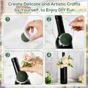 Tessco 24 Pcs Mini Floral Foam Holder Round Floral Foam with Green Arrangement Wire Arrangement Supplies for Table Wedding Wine Bottle Decor