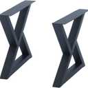 MBQQ 2 Pcs Furniture Legs Rustic Decory Triangle Shape Table Legs,Heavy Duty Metal Desk Legs,Dining Table Legs,Industrial Modern, DIY Iron Bench Legs(H15.7xW17.7)